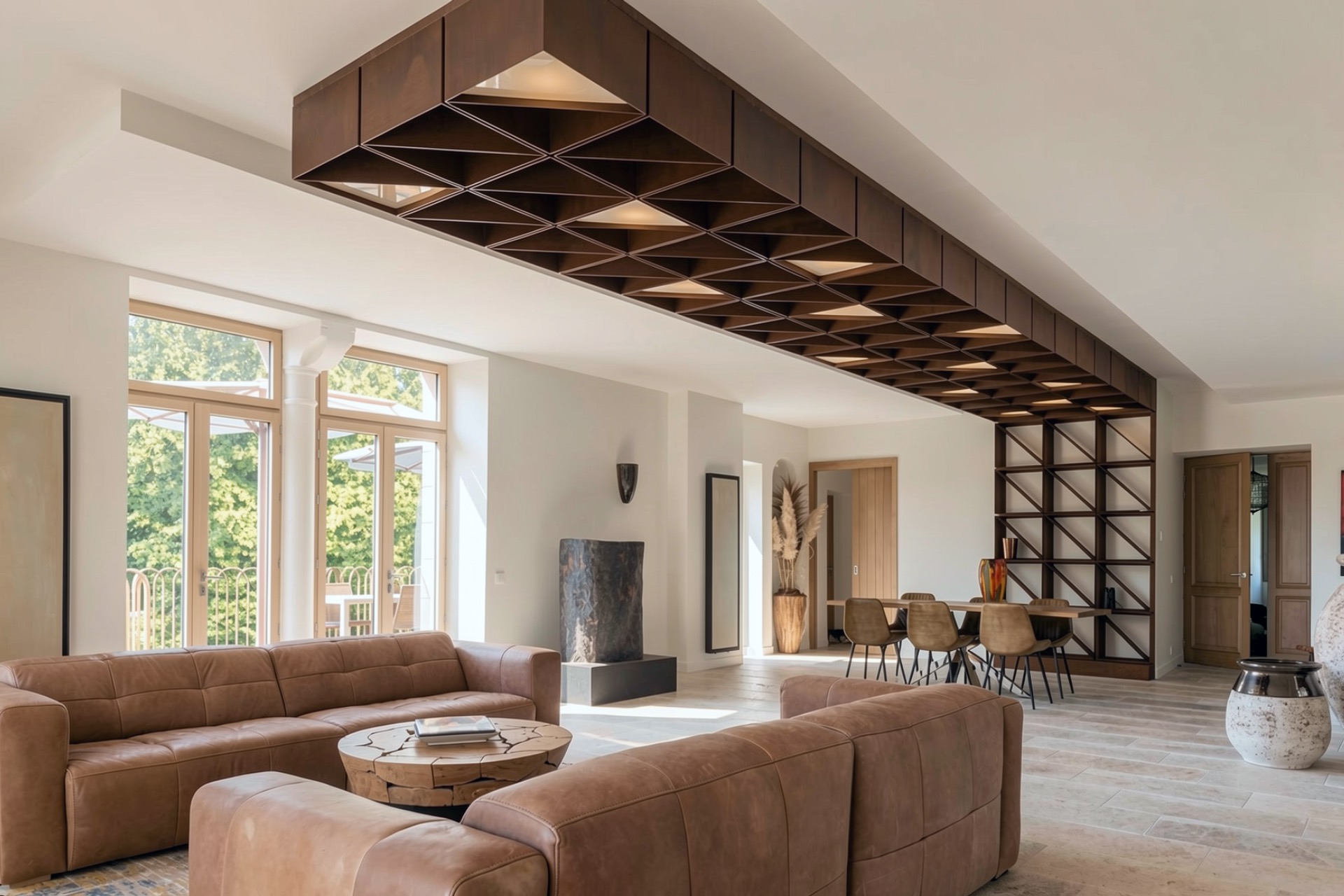 Salon contemporain dans demeure de caractère, Anglet, Chiberta
